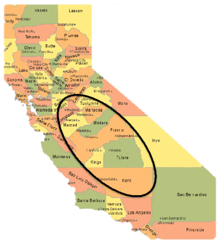 map of california